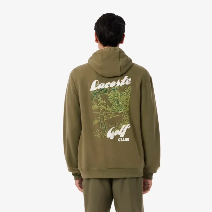 Golfhoodie i tryckt fleece för herr Golfhoodie i tryckt fleece för herr