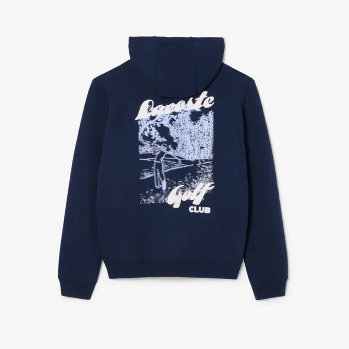 Golfhoodie i tryckt fleece för herr Golfhoodie i tryckt fleece för herr