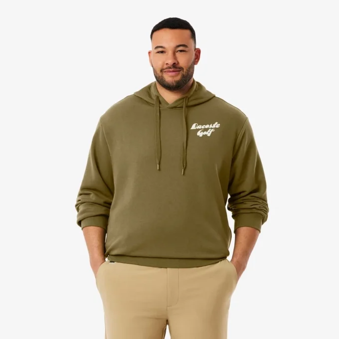 Golfhoodie i tryckt fleece för herr Golfhoodie i tryckt fleece för herr