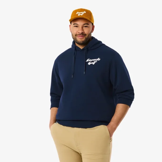 Golfhoodie i tryckt fleece för herr Golfhoodie i tryckt fleece för herr