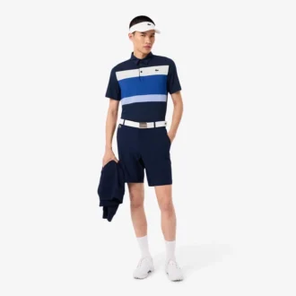 Golfpikétröja i regular fit för herr med färgblock