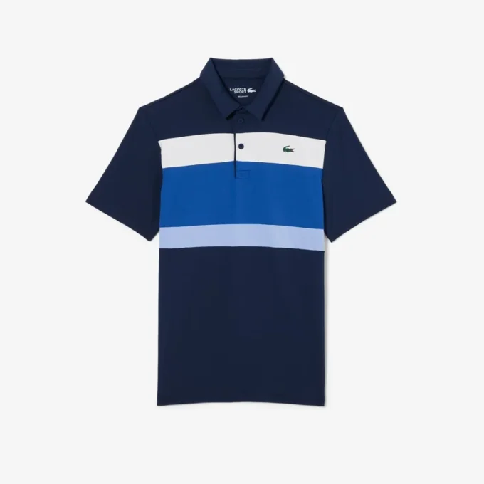 Golfpikétröja i regular fit för herr med färgblock Golfpikétröja i regular fit för herr med färgblock