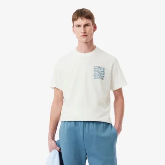 Grafisk T-shirt i bomullsjersey för herr