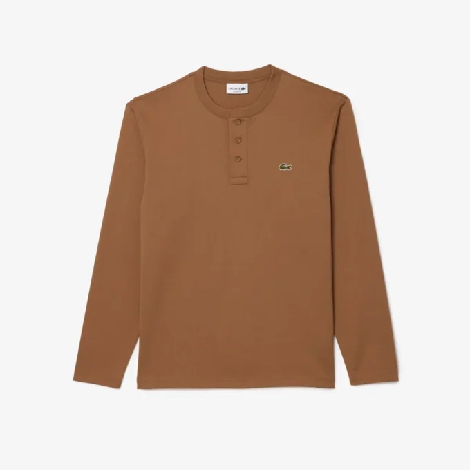 Henley-tröja med långa ärmar för män Henley-tröja med långa ärmar för män