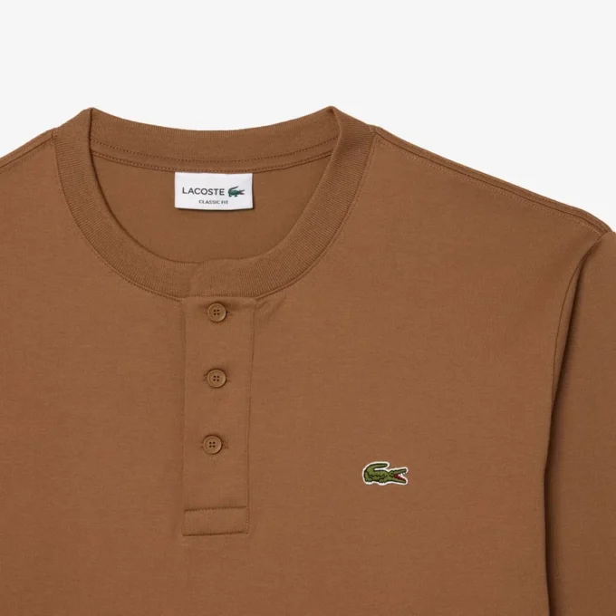 Henley-tröja med långa ärmar för män Henley-tröja med långa ärmar för män