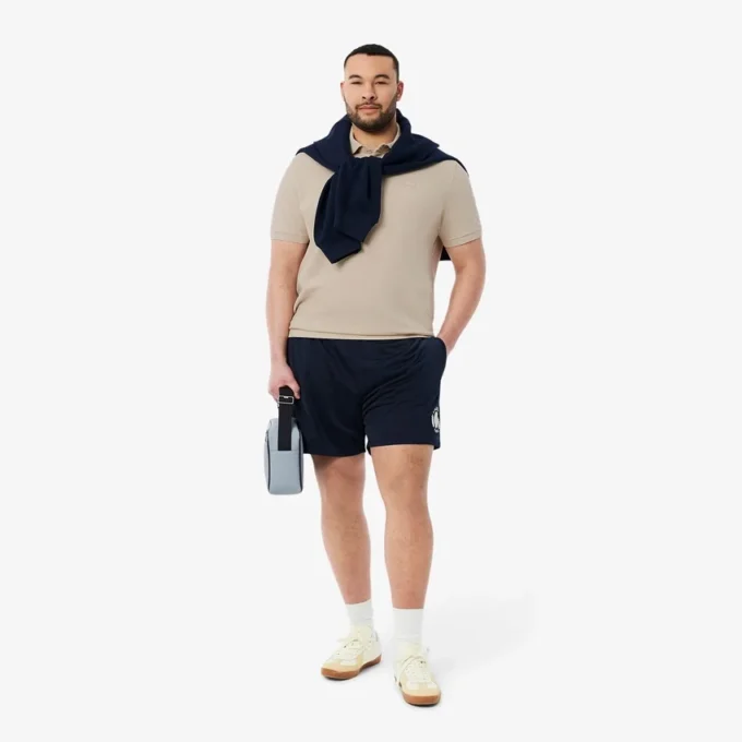 Herr-pikétröja i stretchpiqué med normal passform Herr-pikétröja i stretchpiqué med normal passform