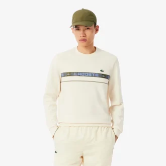 Herr-Sweatshirt med märkesränder för tennis