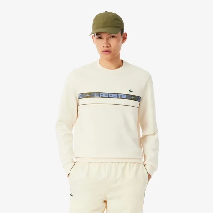 Herr-Sweatshirt med märkesränder för tennis Herr-Sweatshirt med märkesränder för tennis