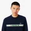 Herr-Sweatshirt med märkesränder för tennis