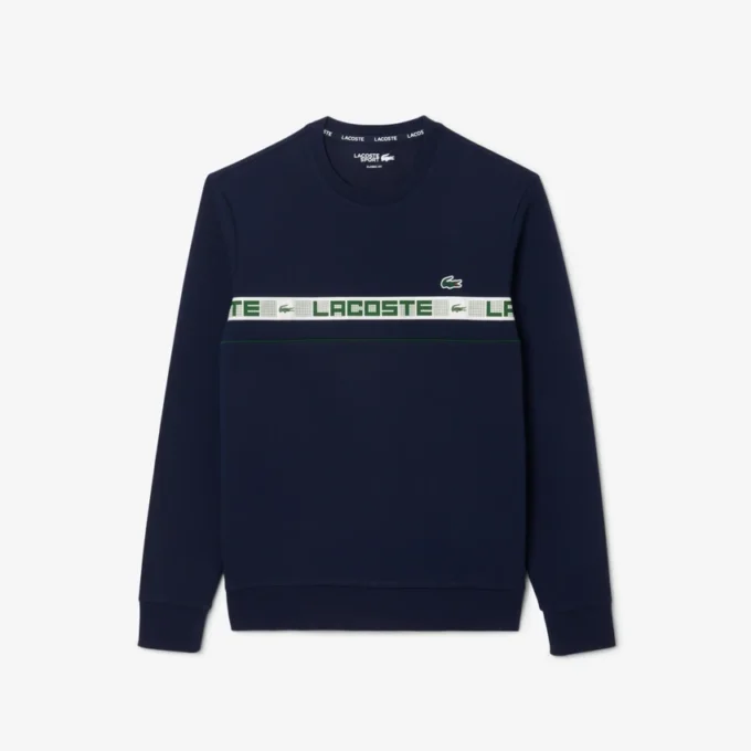 Herr-Sweatshirt med märkesränder för tennis