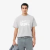 Herr-T-shirt i bomull med klassisk passform och tryck Herr-T-shirt i bomull med klassisk passform och tryck