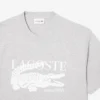 Herr-T-shirt i bomull med klassisk passform och tryck Herr-T-shirt i bomull med klassisk passform och tryck