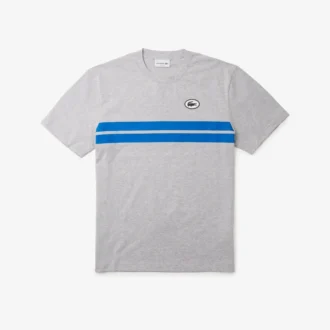 Herr-T-shirt i bomull med tryck på ryggen