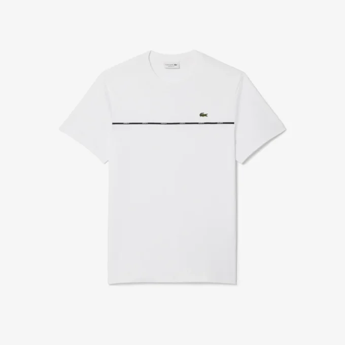 Herr-T-shirt i bomullsjersey med logotyp Herr-T-shirt i bomullsjersey med logotyp