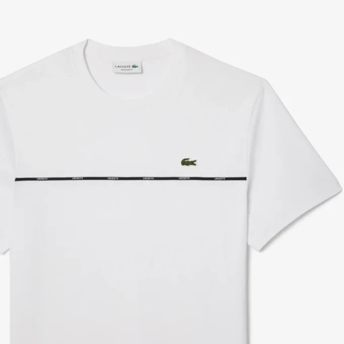 Herr-T-shirt i bomullsjersey med logotyp Herr-T-shirt i bomullsjersey med logotyp