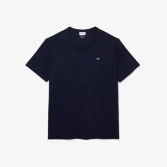 Herr-T-shirt i bomullsjersey med rund hals och stor passform