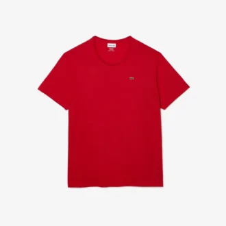 Herr-T-shirt i bomullsjersey med rund hals och stor passform