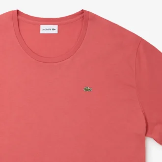 Herr-T-shirt i bomullsjersey med rund hals och stor passform