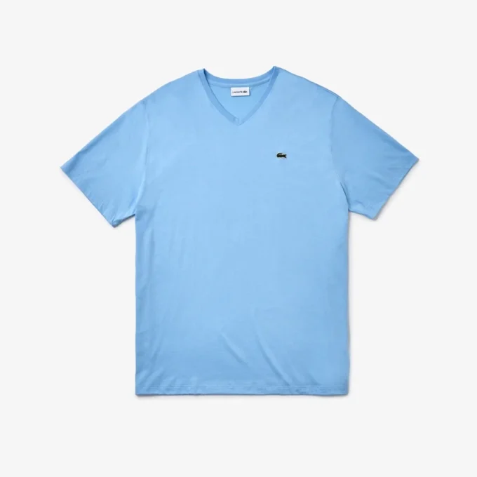 Herr-T-shirt i Pima-bomull med V-ringning i stor storlek Herr-T-shirt i Pima-bomull med V-ringning i stor storlek