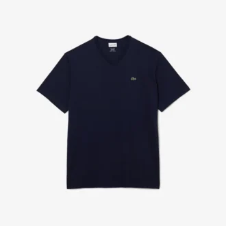 Herr-T-shirt i Pima-bomull med V-ringning i stor storlek