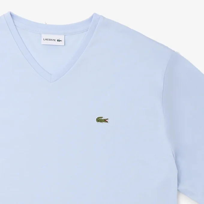 Herr-T-shirt i Pima-bomull med V-ringning i stor storlek Herr-T-shirt i Pima-bomull med V-ringning i stor storlek