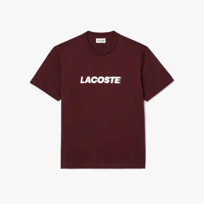 Herr-T-shirt i tjock bomull med logotyp Herr-T-shirt i tjock bomull med logotyp