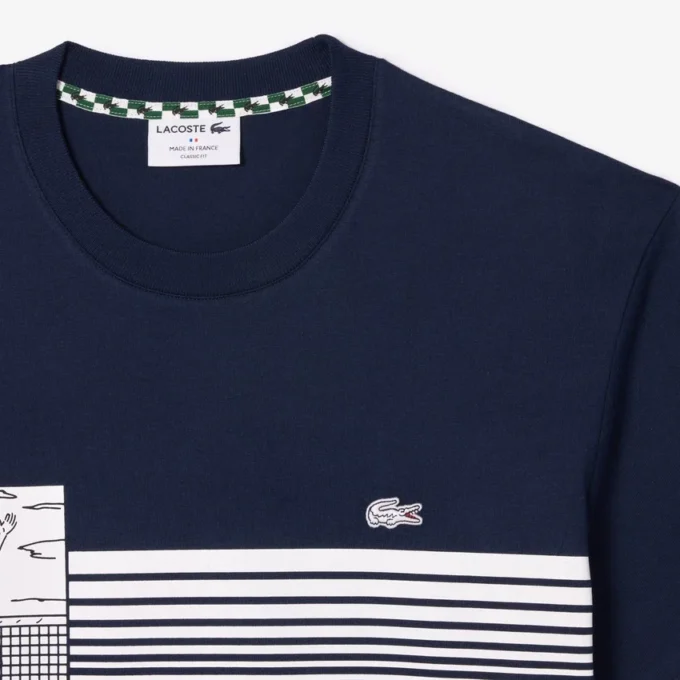 Herr-T-shirt i tjock bomull, tillverkad i Frankrike Herr-T-shirt i tjock bomull, tillverkad i Frankrike