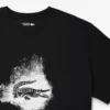 Herr-T-shirt med krokodil i stor storlek för sport