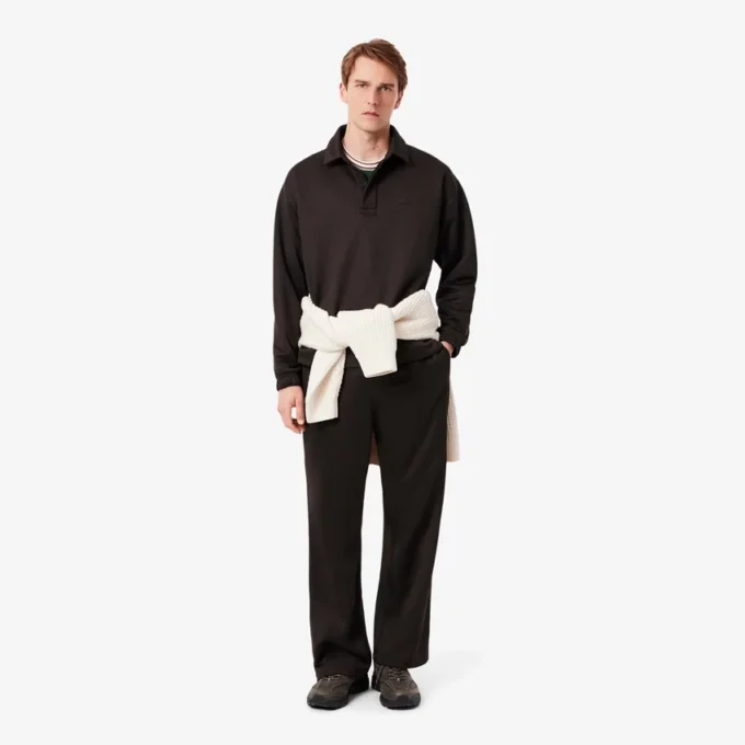 Herr-T-shirt med randig hals, tillverkad i Frankrike Herr-T-shirt med randig hals, tillverkad i Frankrike