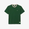 Herr-T-shirt med randig hals, tillverkad i Frankrike Herr-T-shirt med randig hals, tillverkad i Frankrike
