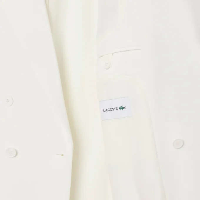 Herrblazer med dubbelknäppning och broderad Heritage-logotyp Herrblazer med dubbelknäppning och broderad Heritage-logotyp