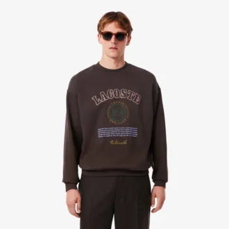 Herre-fleecesweatshirt med Heritage-broderi