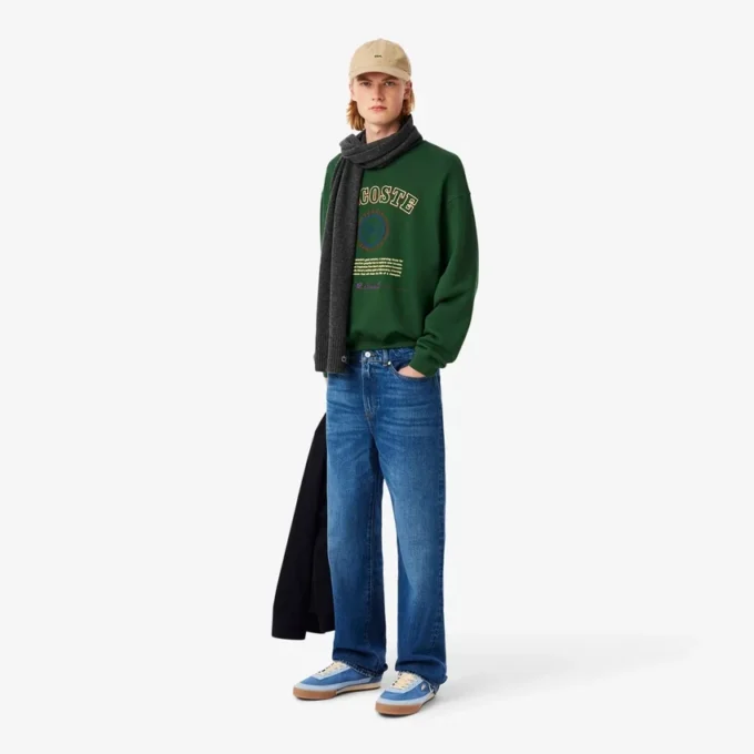 Herre-fleecesweatshirt med Heritage-broderi Herre-fleecesweatshirt med Heritage-broderi