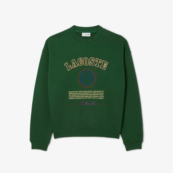 Herre-fleecesweatshirt med Heritage-broderi Herre-fleecesweatshirt med Heritage-broderi