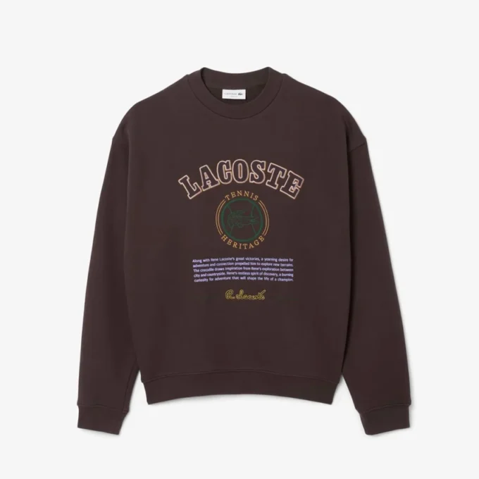 Herre-fleecesweatshirt med Heritage-broderi Herre-fleecesweatshirt med Heritage-broderi