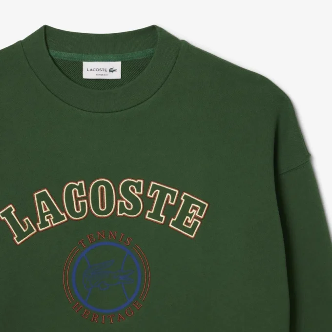 Herre-fleecesweatshirt med Heritage-broderi Herre-fleecesweatshirt med Heritage-broderi