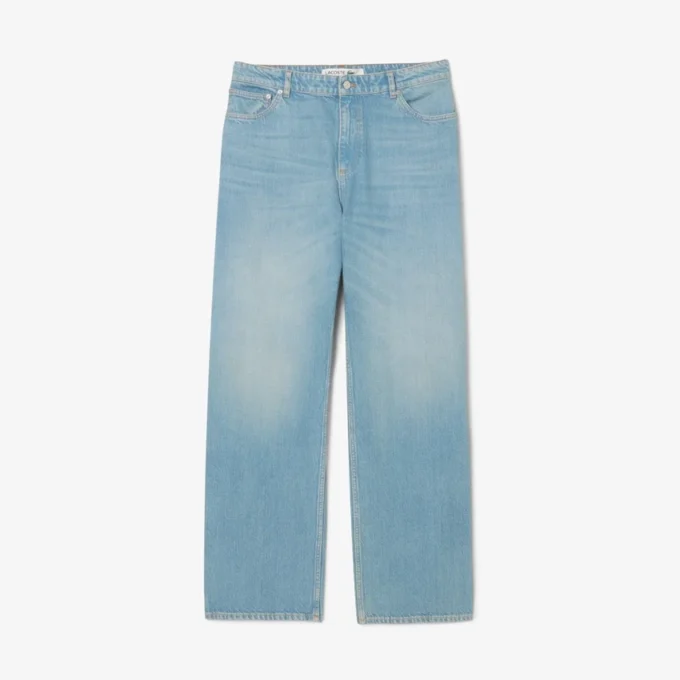 Herrjeans i bomullsdenim med 5 fickor och lös passform Herrjeans i bomullsdenim med 5 fickor och lös passform
