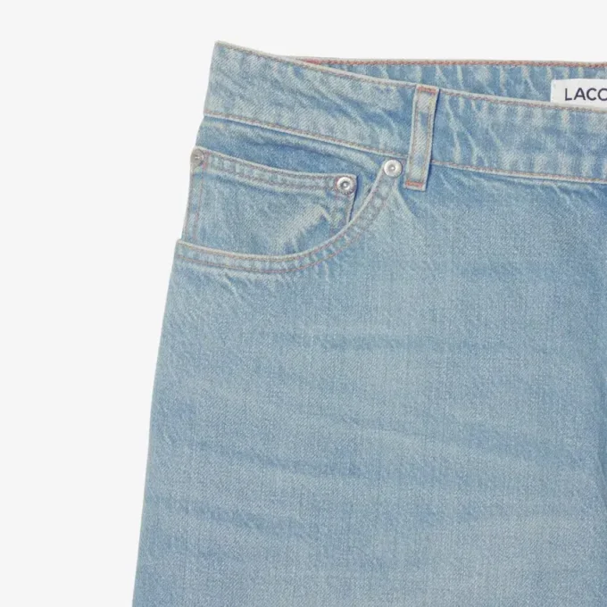 Herrjeans i bomullsdenim med 5 fickor och lös passform Herrjeans i bomullsdenim med 5 fickor och lös passform