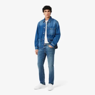 Herrjeans i slim fit med 5 fickor i indigo