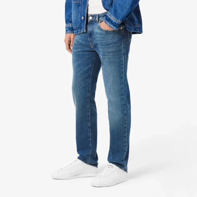 Herrjeans i slim fit med 5 fickor i indigo