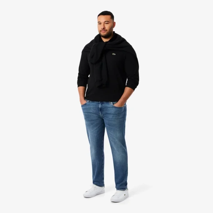 Herrjeans i slim fit med 5 fickor i indigo