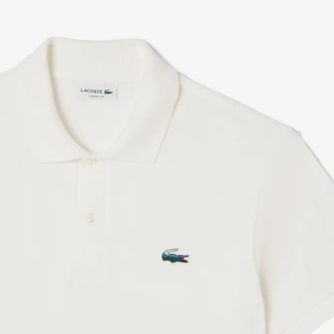 Herrpikétröja i klassisk passform med krokodilmotiv Herrpikétröja i klassisk passform med krokodilmotiv