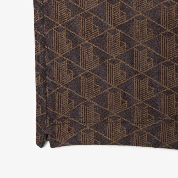 Herrpikétröja i klassisk passform med monogram