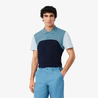 Herrpikétröja i regular fit L.12.12 med färgblock