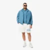 Herrshorts i bomullsfleece med grafiskt tryck Herrshorts i bomullsfleece med grafiskt tryck