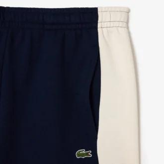 Herrshorts i fleece med regular fit och färgblock