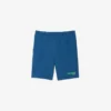 Herrshorts i fleece med tvättad effekt och tryck i regular fit