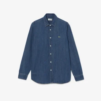Herrskjorta i denim med normal passform