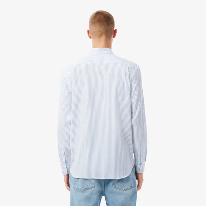 Herrskjorta i regular fit med randigt pinpoint-tyg Herrskjorta i regular fit med randigt pinpoint-tyg