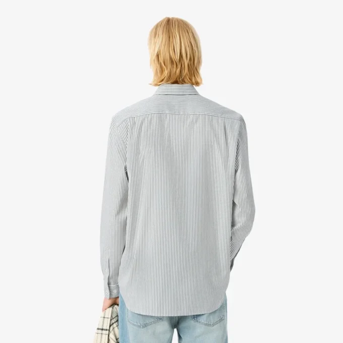 Herrskjorta i regular fit med randigt pinpoint-tyg Herrskjorta i regular fit med randigt pinpoint-tyg